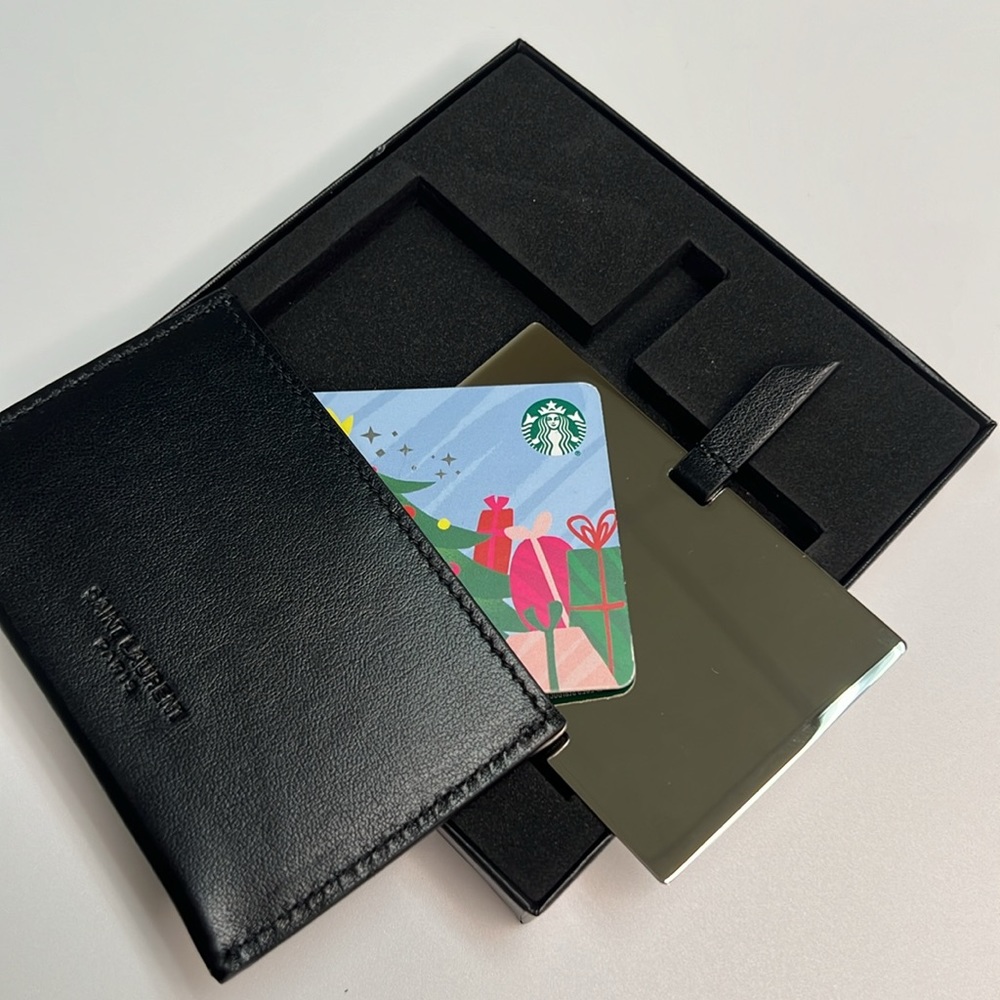 Saint Laurent Mirror Leather "FOR YOU" Card Holder